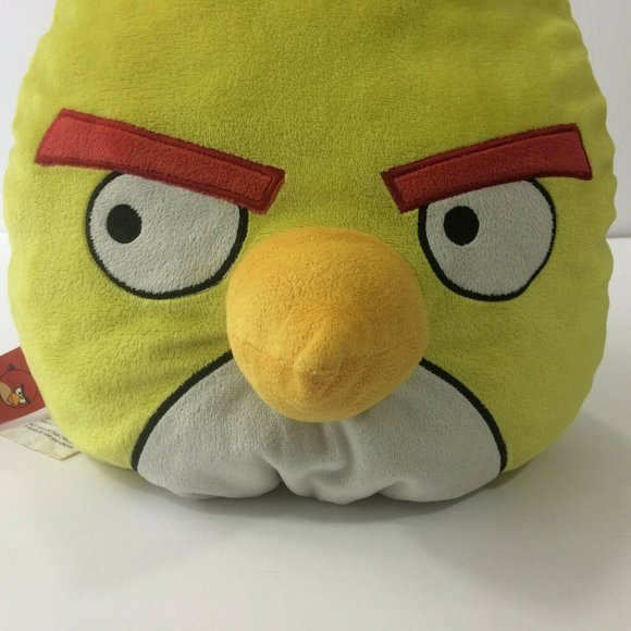 Angry Birds Yellow Bird Chuck Pillow Plush Stuffed Animal Toy 14"x12" - Picture 2 of 8
